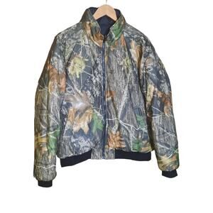 Wolf Mountain Mossy Oak Mens Camo Reversable Jacket Size Large